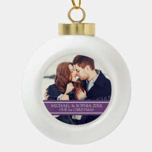 Custom Photo Couple's 1st Christmas Ornament