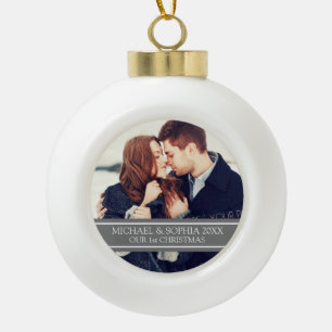Custom Photo Couple's 1st Christmas Ornament