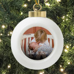 Custom Photo Create Your Own Ceramic Ball Christmas Ornament<br><div class="desc">Create your own personalized ornament with your custom image and name. Add your favourite photo, design or artwork to create something really unique. To edit this design template, click 'Change' and upload your own image as shown above. Click 'Customize' button to add text, customize fonts and colours. Treat yourself or...</div>
