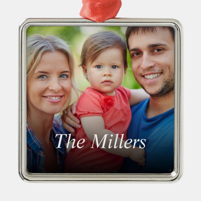 Custom Photo Create Your Own Metal Ornament (Front)