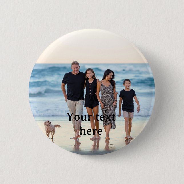 custom photo Create Your Own Personalized 2 Inch Round Button (Front)