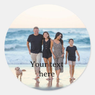 custom photo Create Your Own Personalized Classic Round Sticker