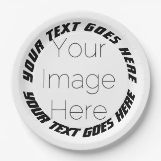custom photo create your own sci-fi paper plate