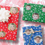 Custom Photo Custom Logo Snowflakes Red Blue Green Wrapping Paper Sheet<br><div class="desc">Custom Photo Custom Logo Snowflakes Red Blue Green Wrapping Paper Sheets.  Photo Tips: this template works better with square,  near square,  or rectangular photos with main image near the centre of the photo.</div>