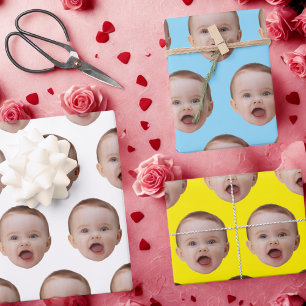 Custom Photo, Custom Photo Face Wrapping Paper Sheet
