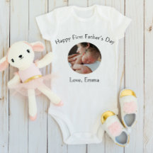 Custom Photo Dad & Baby Happy First Father's Day