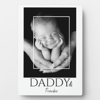 Custom Photo Daddy & Kid Name Father's Day Gift  Plaque