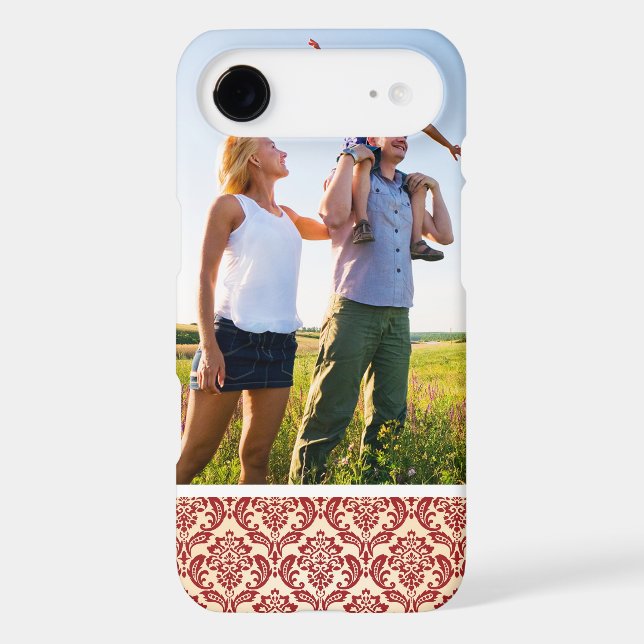 Custom Photo Damask pattern wallpaper Case-Mate iPhone Case (Back)