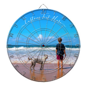 Custom Photo Dart Board with Text Personalized