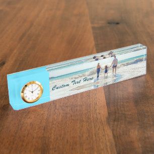 Custom Photo Desk Plate with Your Photos and Text
