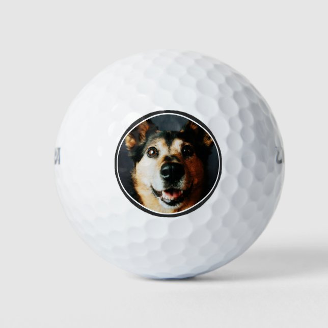 Custom Photo Dog Dad Golf Balls (Front)