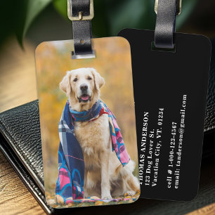 Custom Photo Dog Lover Pet Personalized  Luggage Tag
