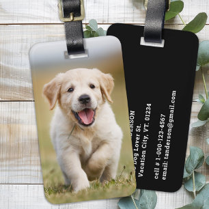 Custom Photo Dog Lover Pet Puppy Personalized  Luggage Tag