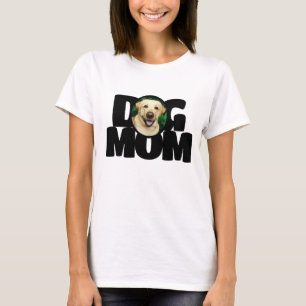 Custom Photo Dog Mom Typography T-Shirt