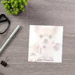 Custom photo dog pet notepad<br><div class="desc">Personalize and add your photo of your pet,  dog. The photo has a white overlay so that you can see your writing.
Personalize and add a text.</div>