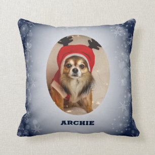 Custom Photo Dog Throw Pillow