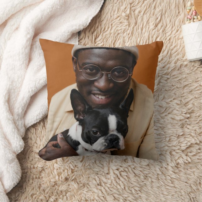 Custom Photo Double Sided  Throw Pillow (Blanket)