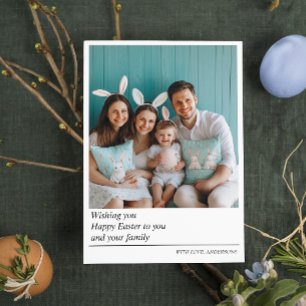 Custom photo Easter postcard