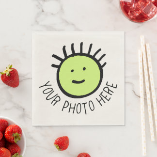 Custom Photo ECRU LUNCHEON PAPER NAPKINS Template