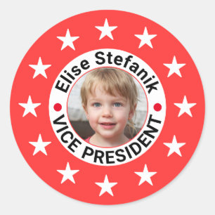 Custom Photo Election 2024 Republican Candidate Classic Round Sticker