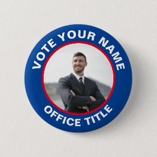 Custom Photo Election Campaign Button