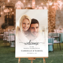 Custom Photo Elegant Wedding Welcome