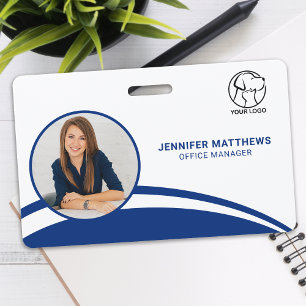 Custom Photo Employee Logo Name Corperate Badge