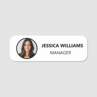 Custom Photo Employee Magnetic Safety Pin Name Tag