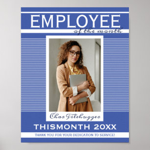 Custom photo employee of the month certificate pos poster