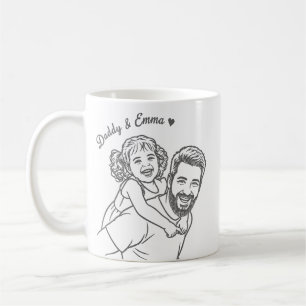 Custom Photo Engraved Mug, Personalized Family Por Coffee Mug