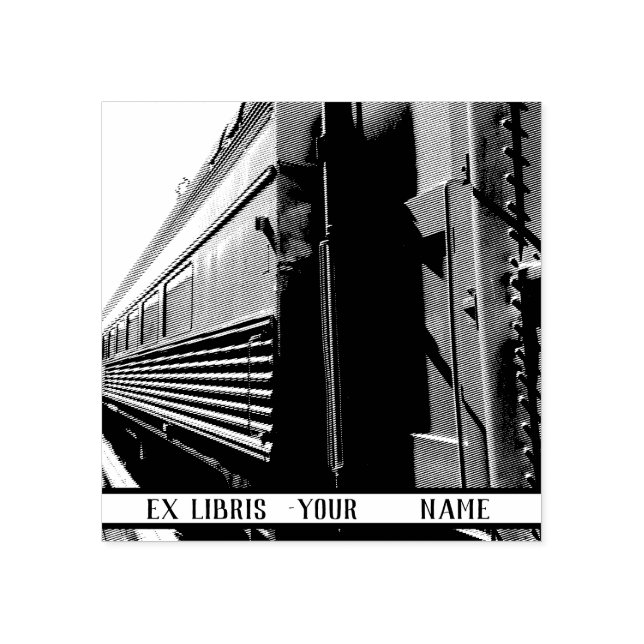 Custom Photo Ex Libris Bookplate Rubber Stamp (Imprint)