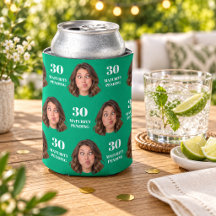 Custom Photo Face 30 Maturity Pending Can Cooler