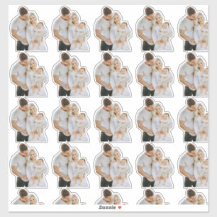 Custom Photo Face Die Cut Vinyl Waterproof Gift 