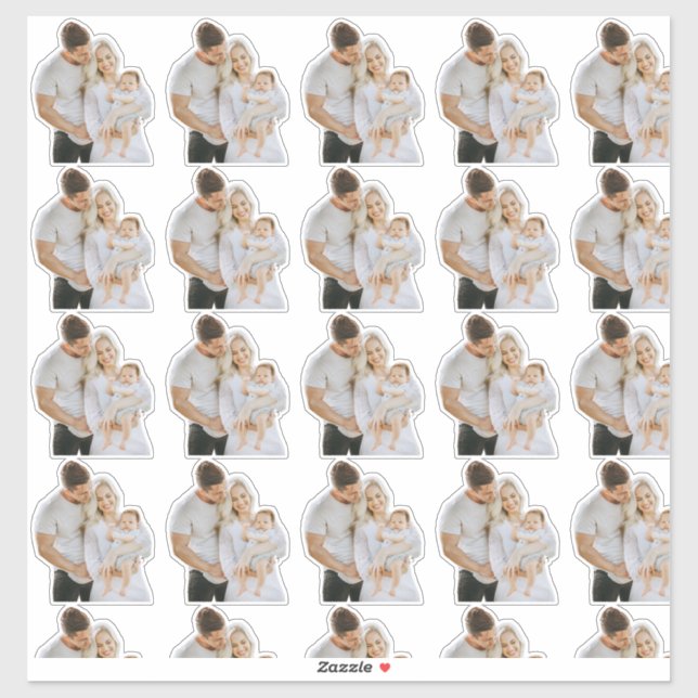 Custom Photo Face Die Cut Vinyl Waterproof Gift  (Sheet)