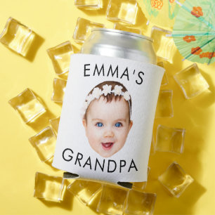 Custom Photo Face Mom Grandma Grandpa Birthday Can Cooler