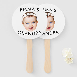 Custom Photo Face Mom Grandma Grandpa Birthday Hand Fan