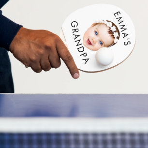 Custom Photo Face Mom Grandma Grandpa Birthday Ping Pong Paddle