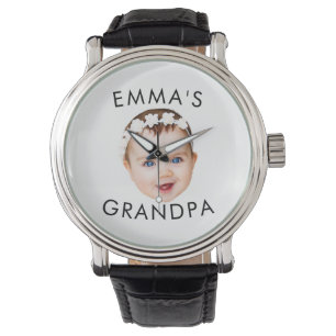 Custom Photo Face Mom Grandma Grandpa Birthday Watch