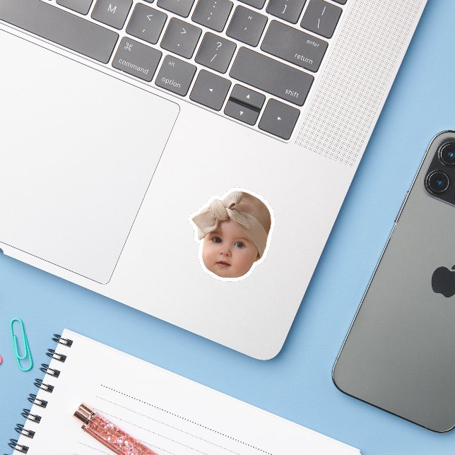 Custom Photo Face Personalized Face Party Favours (Laptop w/ iPhone)