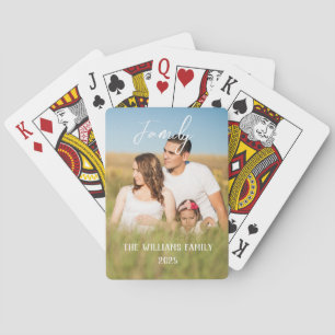 Custom Photo Family Friends Wife Script Playing Cards