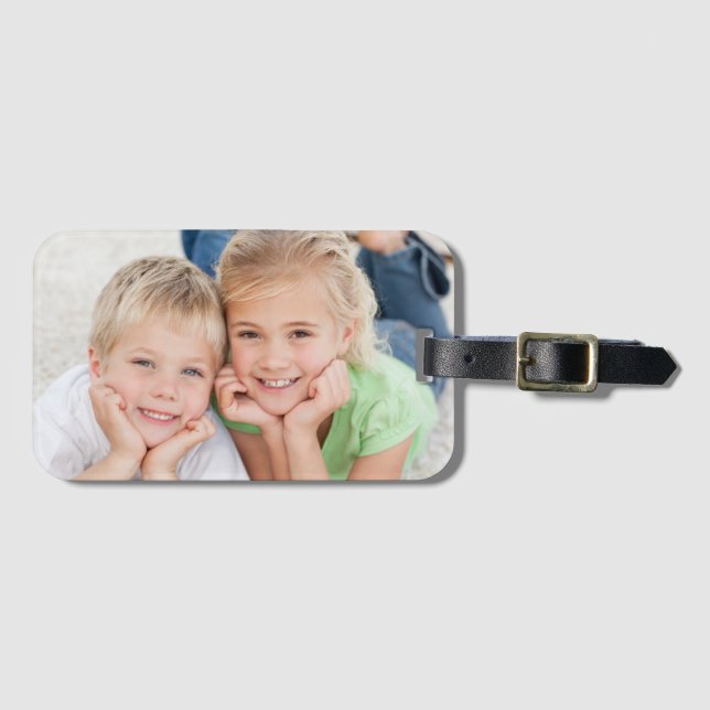 Custom Photo Family Luggage Tag (Front Horizontal)