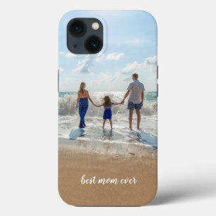 Custom Photo Family Name Best Mom Ever iPhone 13 Case