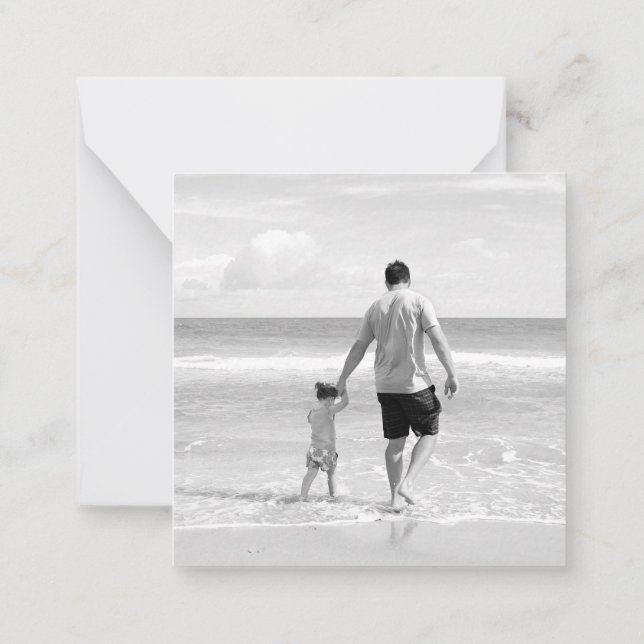 Custom Photo Father's Day Card Your Photo and Text (Back)