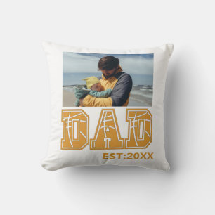 Custom photo Fathers day Sports Dad Basketball Dad Throw Pillow