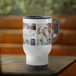 Custom Photo Father's Day Travel Mug<br><div class="desc">Cute personalized dad photo travel coffee mug featuring 8 family pictures,  the words "we love you daddy",  and your childrens names.</div>