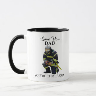 Custom Photo Firefighter Dad Mug