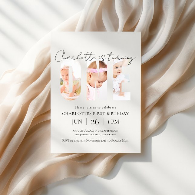 Custom Photo First Birthday Invitation (Creator Uploaded)