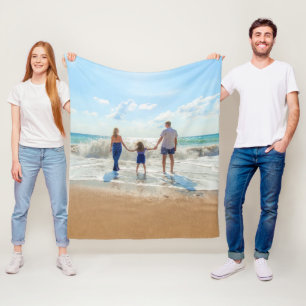 Custom Photo Fleece Blanket with Your Photos