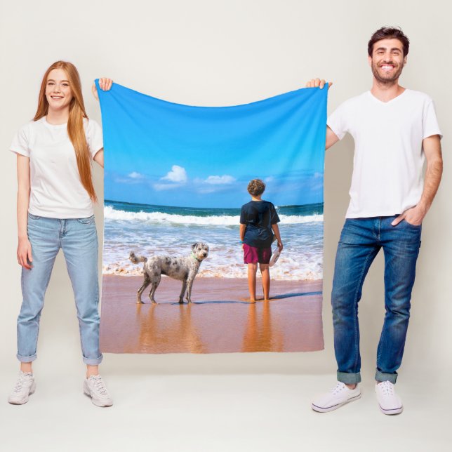 Custom Photo Fleece Blanket Your Pets Photos Gift (In Situ)