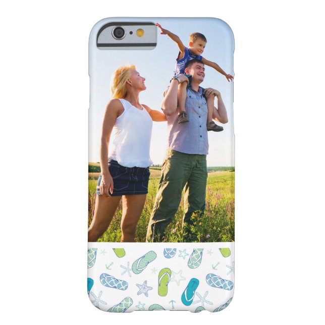 Custom Photo Flip Flop Pattern Case-Mate iPhone Case (Back)